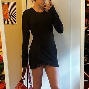 Athleta Black Long Sleeve Dress